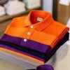 Basic Color Stripe Logo Print Men's Button-Down Shirt Big & Tall