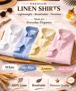 Combo Set 5 Linen Shirts Combo Pack (4 Shirts)
