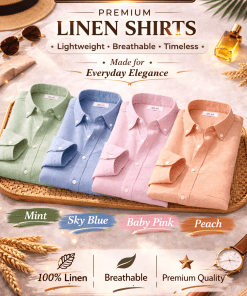Combo Set 6 Linen Shirts Combo Pack (4 Shirts)