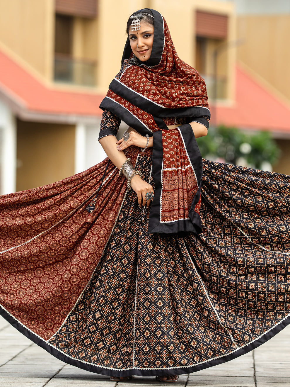 Digital patola print traditional lehenga choli - Image 3