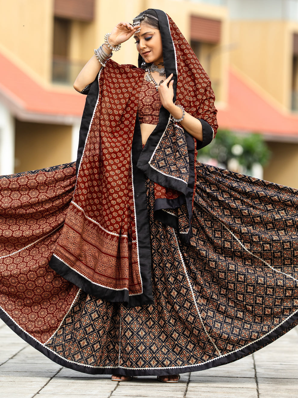 Digital patola print traditional lehenga choli - Image 5