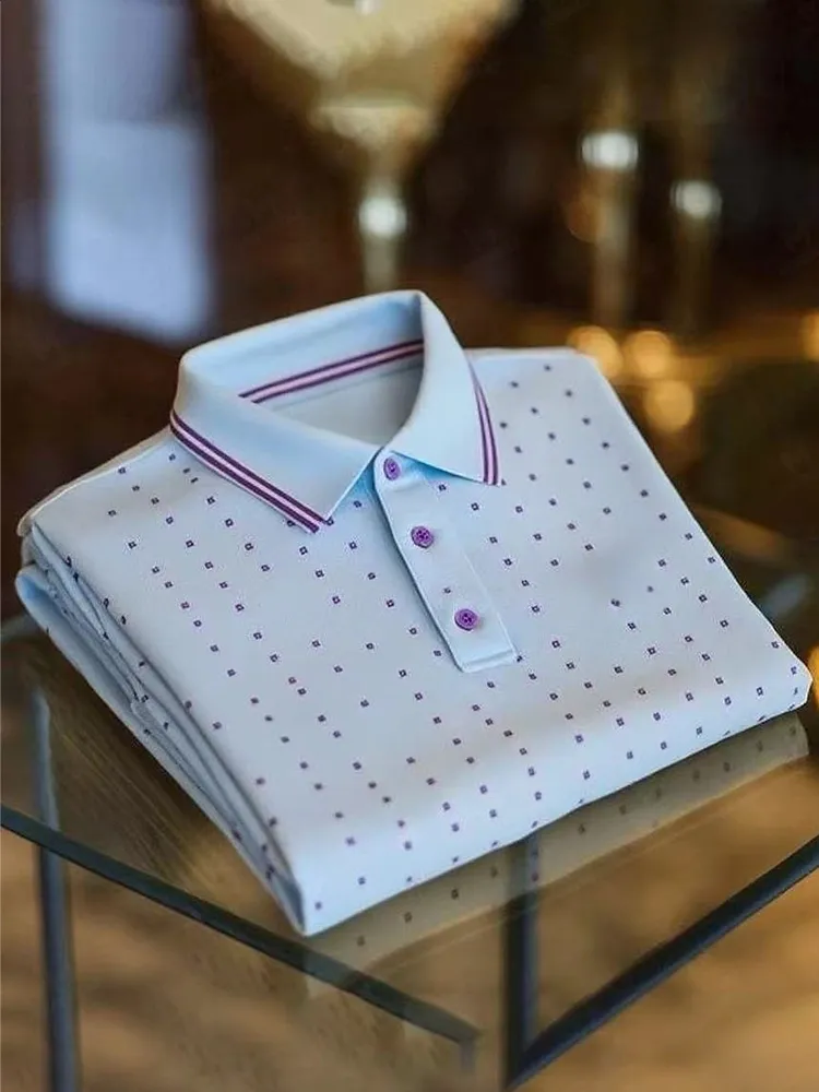 Men’s Classic Business Logo Button Short Sleeve - Image 4