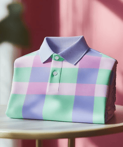 Print Men's Button-Down Polo Shirt Big & Tall